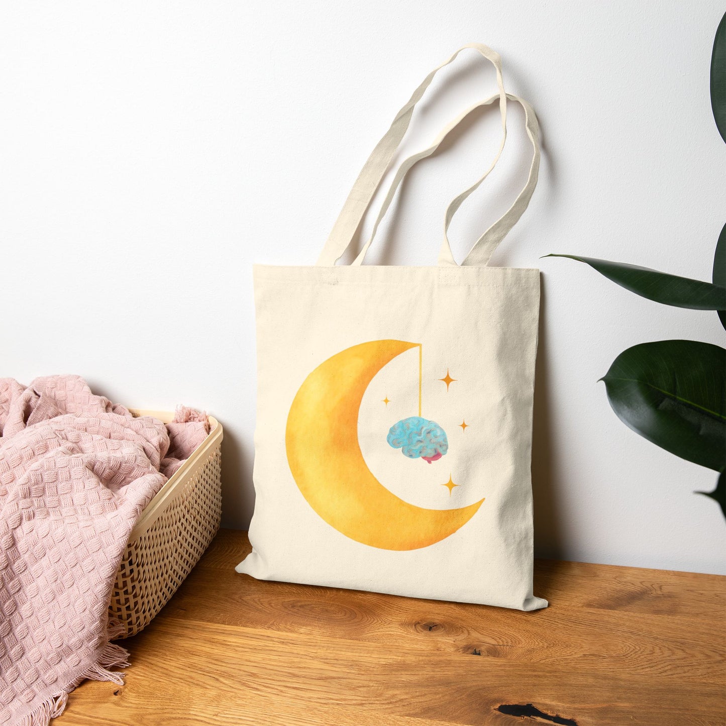 The Crescent Brain Tote Bag
