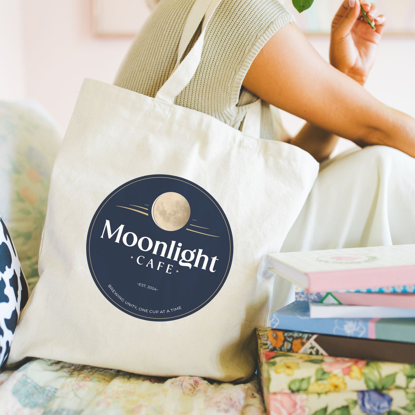 Moonlight Cafe Tote Bag