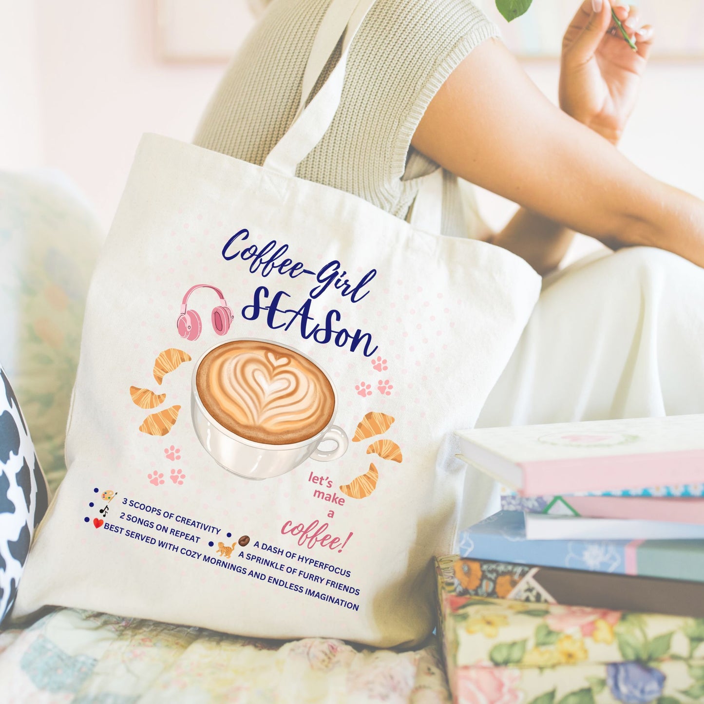Coffee-Girl Season Tote Bag