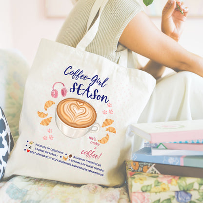 Coffee-Girl Season Tote Bag