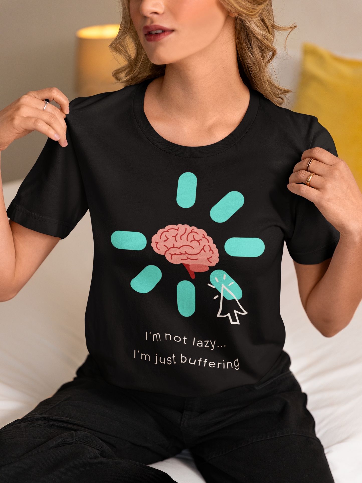 I'm not lazy... i'm just buffering T-shirt