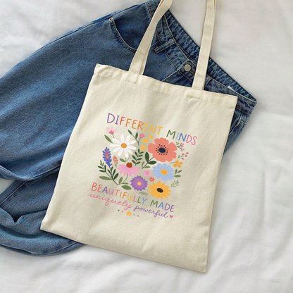 Different Minds Beautifully Made Tote Bag
